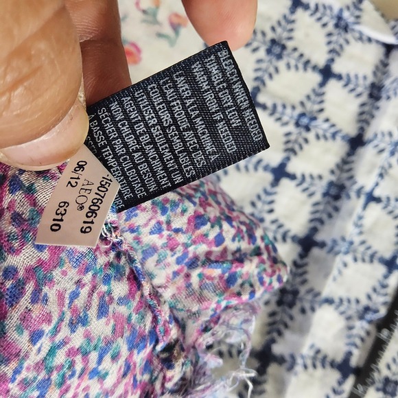 AEO American Eagle Outfitters Floral Print Infinity Scarf with Fringed Edges - Picture 4 of 7